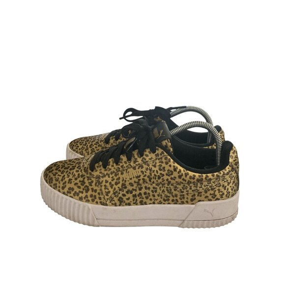 Puma Women's  Size 7 Leopard Print Sneakers Casual Shoes - Picture 4 of 8